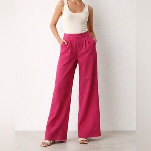 ANTONIO MELANI Fuchsia Wide-Leg Pants